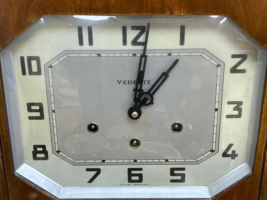 A French Art Deco style wall clock by Vedette